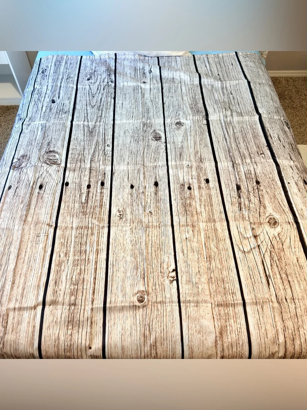 Rustic Wood Plank Shower Curtain - Natural Brown